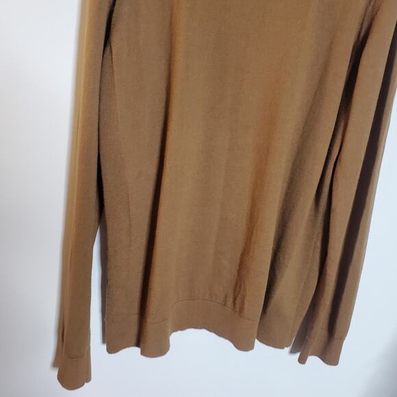 Express Oversized Brown Merino Wool Blend Turtle neck sweater Lightweight XXL - Picture 7 of 11